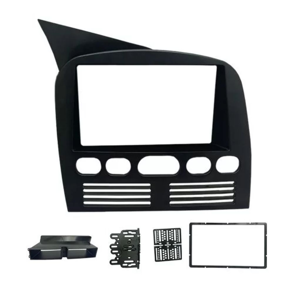 MOLDURA PAINEL 2 DIN 7" FIAT PALIO SIENA STRADA WEEKEND G1 PRETA